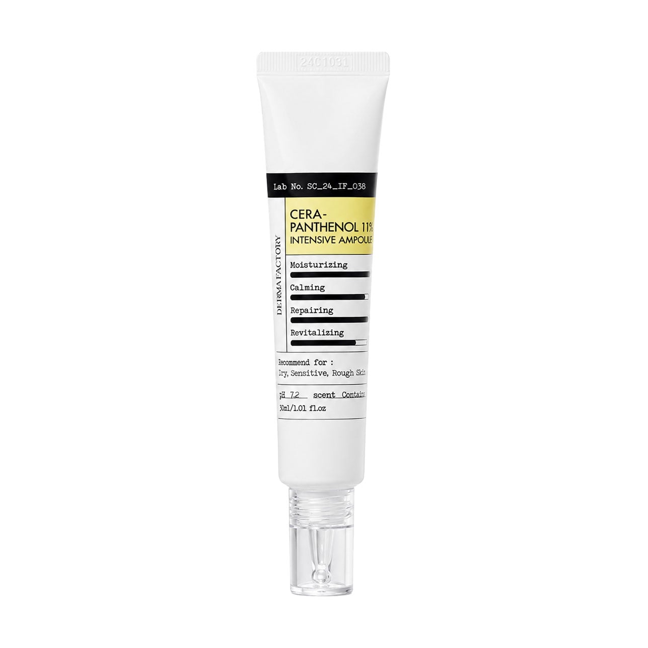 Відновлювальна сиворотка для обличчя Derma Factory Cera-Panthenol 11% Intensive Ampoule з церамідами та пантенолом, 30 мл